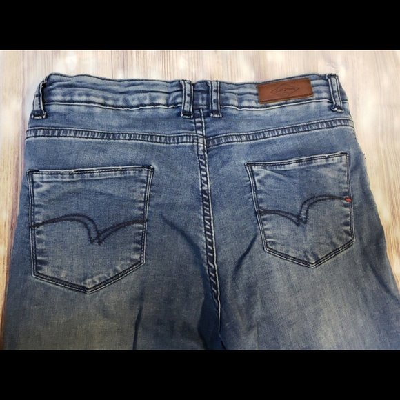 Lee Cooper Originals Distressed Slim Fit Annie Stretch Jeans Womens 28 Indigo - Picture 4 of 13